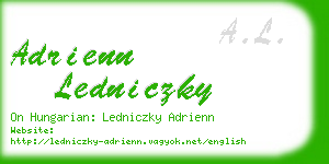 adrienn ledniczky business card